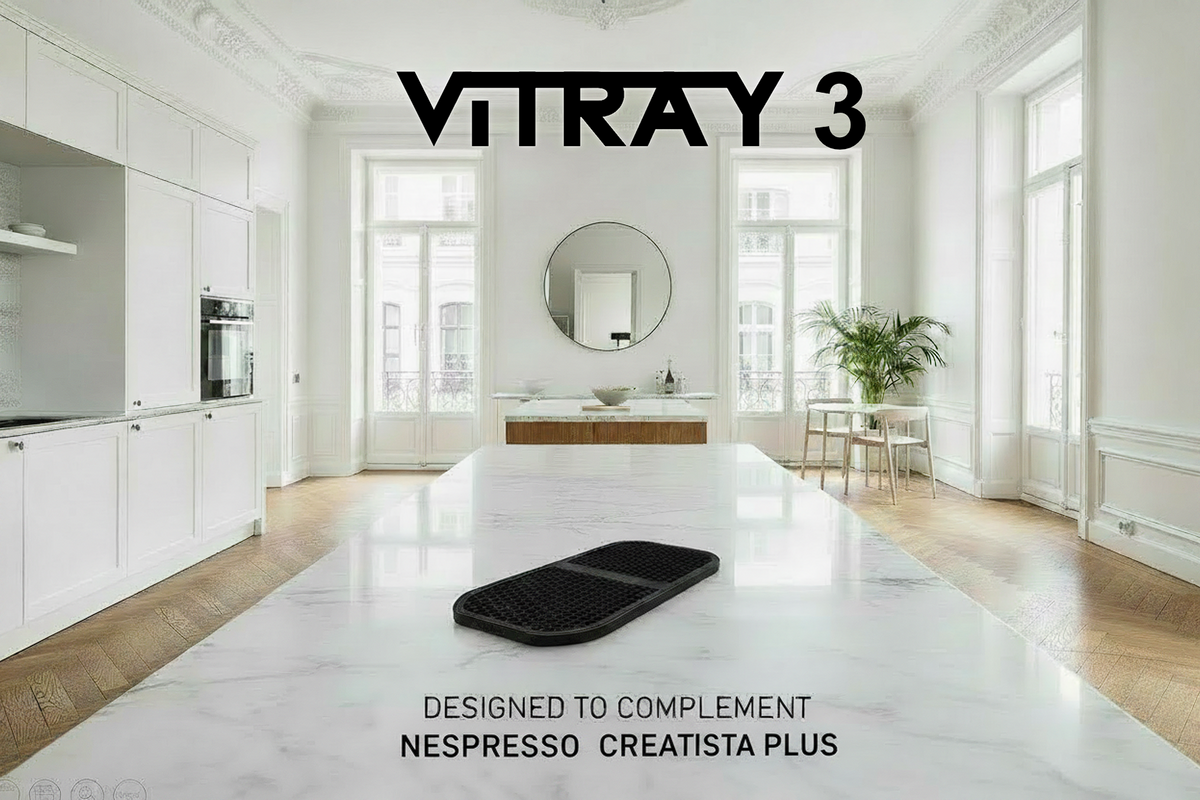 ViTRAY 3-Drypbakke – designet til at matche  Nespresso® Creatista Plus perfekt
